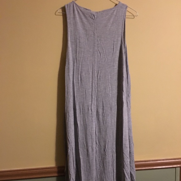Forever 21 Grey High-Low Gold Shoulder Studded Tank Dress - Picture 2 of 3
